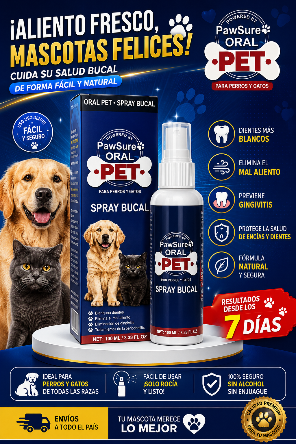 ORAL PET Spray Bucal Perros y Gatos